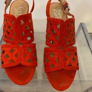 Franco Sarto Red wedge heel